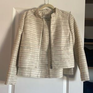 J crew suit , ivory, size4